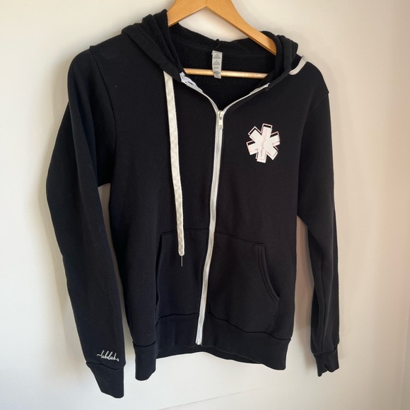 EMS Star Of Life Black Hooded Zip-Up Sweater - Picture 2 of 5